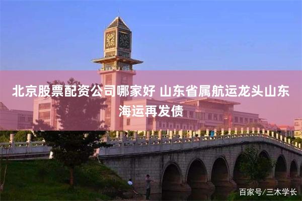 北京股票配资公司哪家好 山东省属航运龙头山东海运再发债