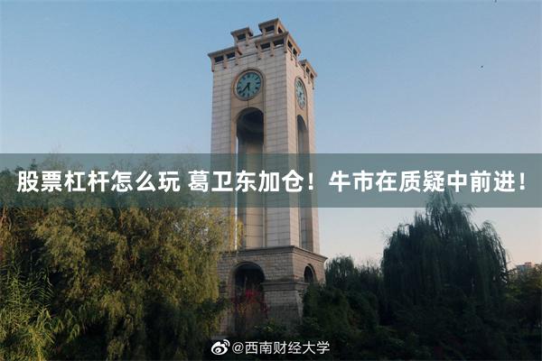 股票杠杆怎么玩 葛卫东加仓！牛市在质疑中前进！