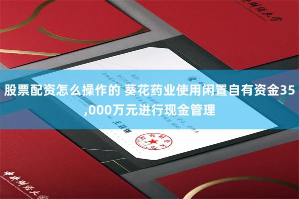 股票配资怎么操作的 葵花药业使用闲置自有资金35,000万元进行现金管理