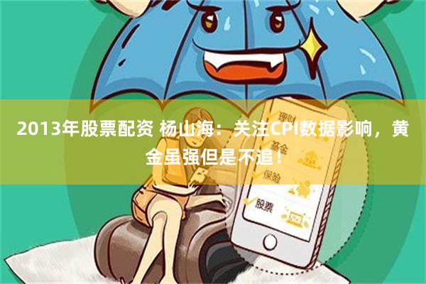 2013年股票配资 杨山海：关注CPI数据影响，黄金虽强但是不追！