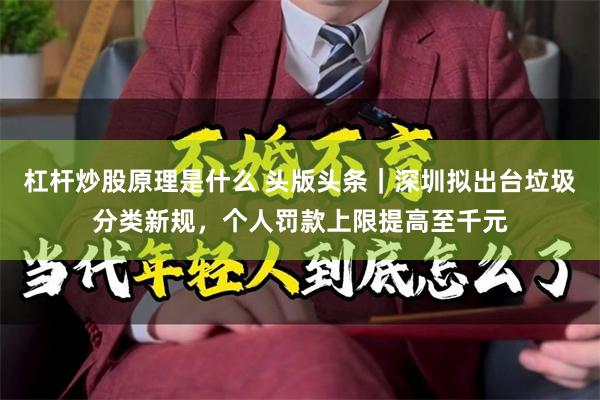 杠杆炒股原理是什么 头版头条｜深圳拟出台垃圾分类新规，个人罚款上限提高至千元