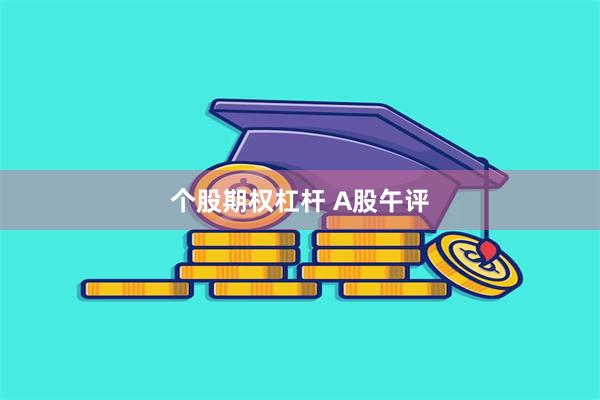 个股期权杠杆 A股午评