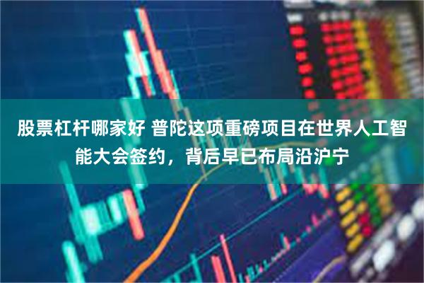 股票杠杆哪家好 普陀这项重磅项目在世界人工智能大会签约，背后早已布局沿沪宁