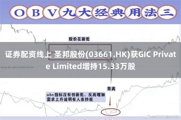 证券配资线上 圣邦股份(03661.HK)获GIC Private Limited增持15.33万股