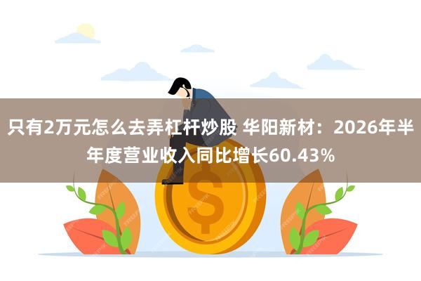 只有2万元怎么去弄杠杆炒股 华阳新材：2026年半年度营业收入同比增长60.43%
