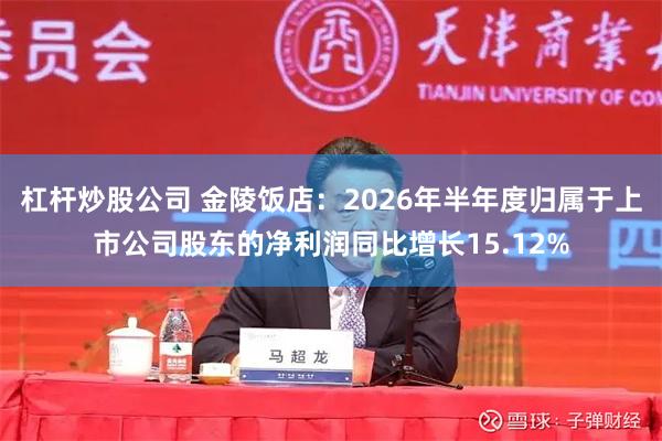 杠杆炒股公司 金陵饭店：2026年半年度归属于上市公司股东的净利润同比增长15.12%
